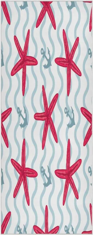 Yoga Towel Seashells Hot Yoga Mat Towel with Grip Dots Sweat Absorbent Non-Slip for Hot Yoga, 24" x72",Soft Yoga Blankets with Travel Bag,Pilates and Workout