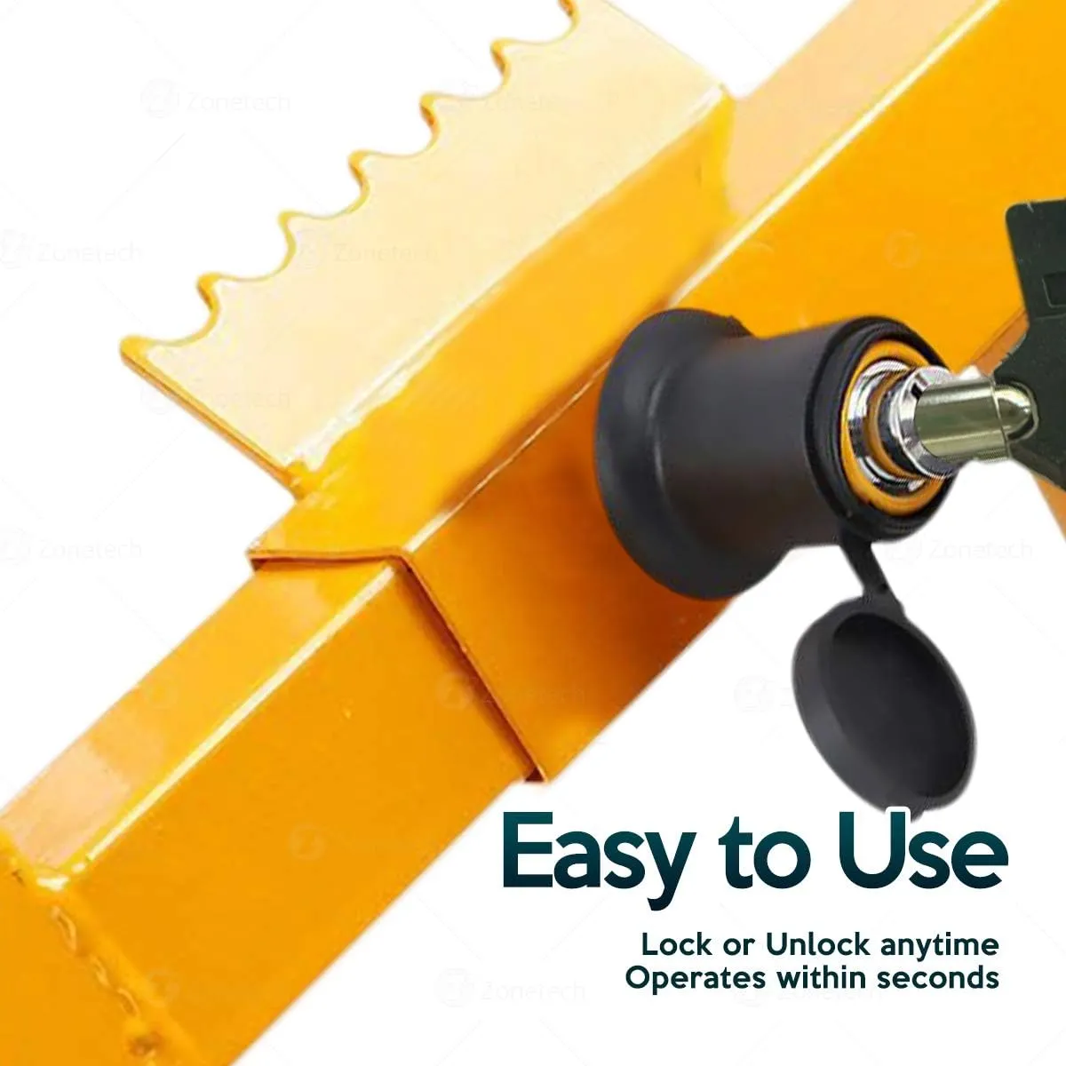 ZONETECH 2-Pack Security Wheel Chock Lock- Trailer Clamp Boot Tire Claw - Premium Quality Heavy Duty Stabilizer Anti- Theft -Protective for Parking Car, Trailer, Truck and SUV