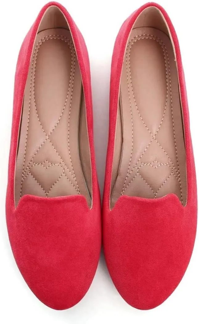 ZTWUTANG Women's Cute Round-Toe Flat Ballet Shoes Comfortable Dress Shoes for Walking