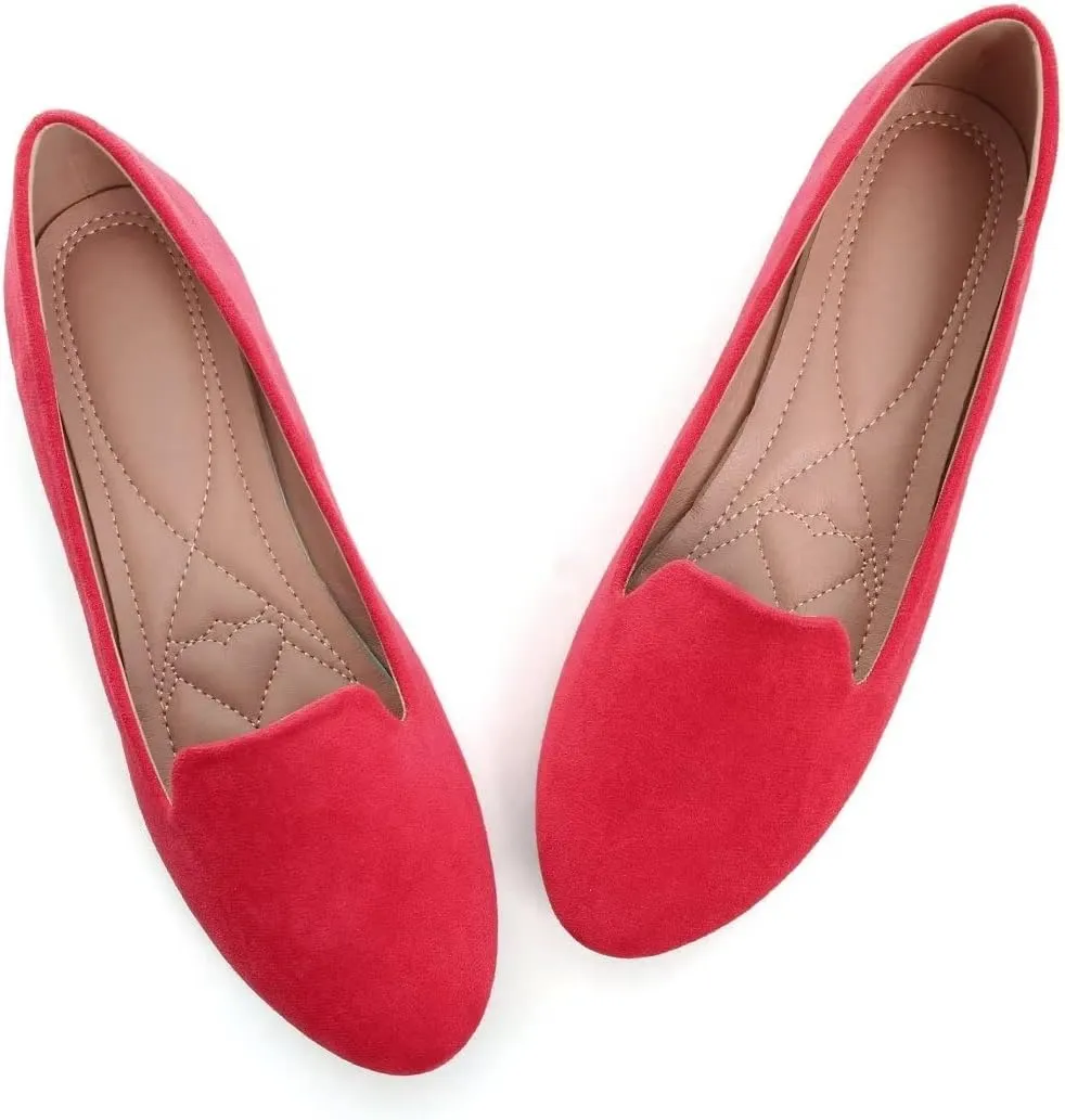 ZTWUTANG Women's Cute Round-Toe Flat Ballet Shoes Comfortable Dress Shoes for Walking