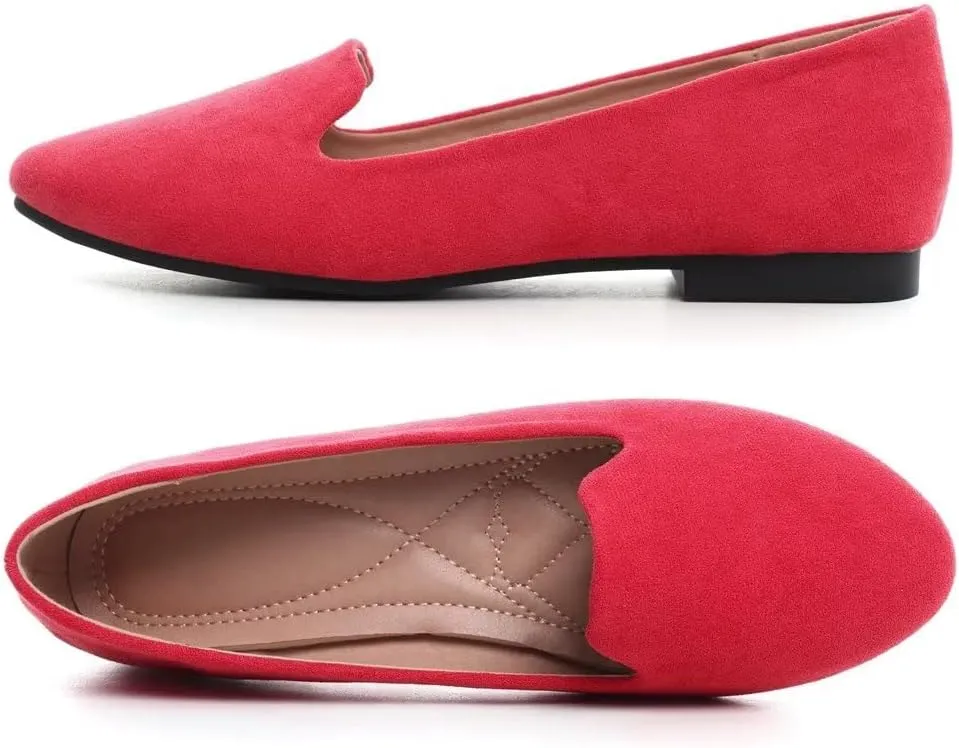 ZTWUTANG Women's Cute Round-Toe Flat Ballet Shoes Comfortable Dress Shoes for Walking