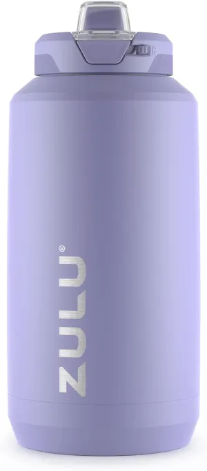 ZULU Goals Vacuum Insulated Large Capacity Stainless Steel Water Bottle | Reusable Jug Thermoses with Carry Handle | Leak-Proof Lid | Perfect for Travel, Workout, Gym, Hiking, Camping | 64oz, 101oz