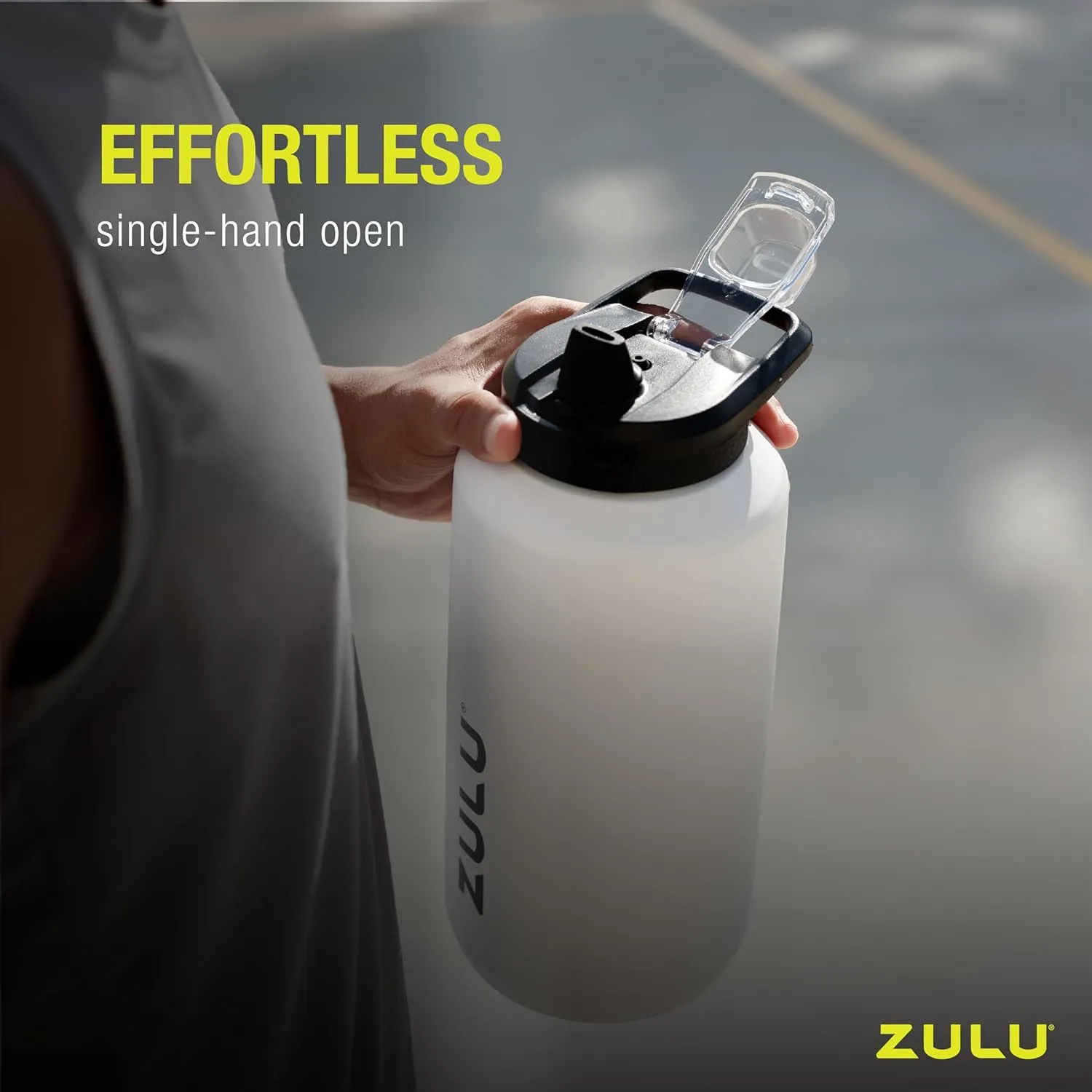ZULU Goals Vacuum Insulated Large Capacity Stainless Steel Water Bottle | Reusable Jug Thermoses with Carry Handle | Leak-Proof Lid | Perfect for Travel, Workout, Gym, Hiking, Camping | 64oz, 101oz